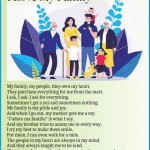 Poem titled 'I Love My Family' composed by Swasti Jain of class VIII E