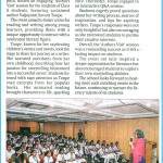 School report on Author's Visit