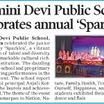 School report on 'Junior Annual Day: Sparkles '